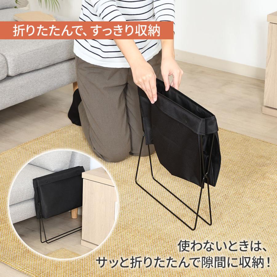 不二貿易（Fuji Boeki） 折りたためる 荷物収納バスケット ブラック