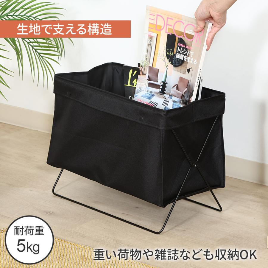 不二貿易（Fuji Boeki） 折りたためる 荷物収納バスケット ブラック 4