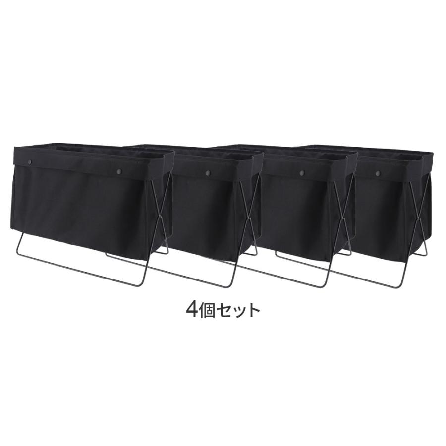 不二貿易（Fuji Boeki） 折りたためる 荷物収納バスケット ブラック 4