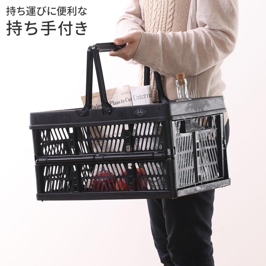 不二貿易（Fuji Boeki） 折りたたみコンテナ L ブラック 3個セット