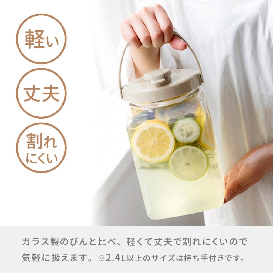 TAKEYA（タケヤ） 梅酒瓶 プラスチック 角型 2.7L グレージュ ｜ 梅酒