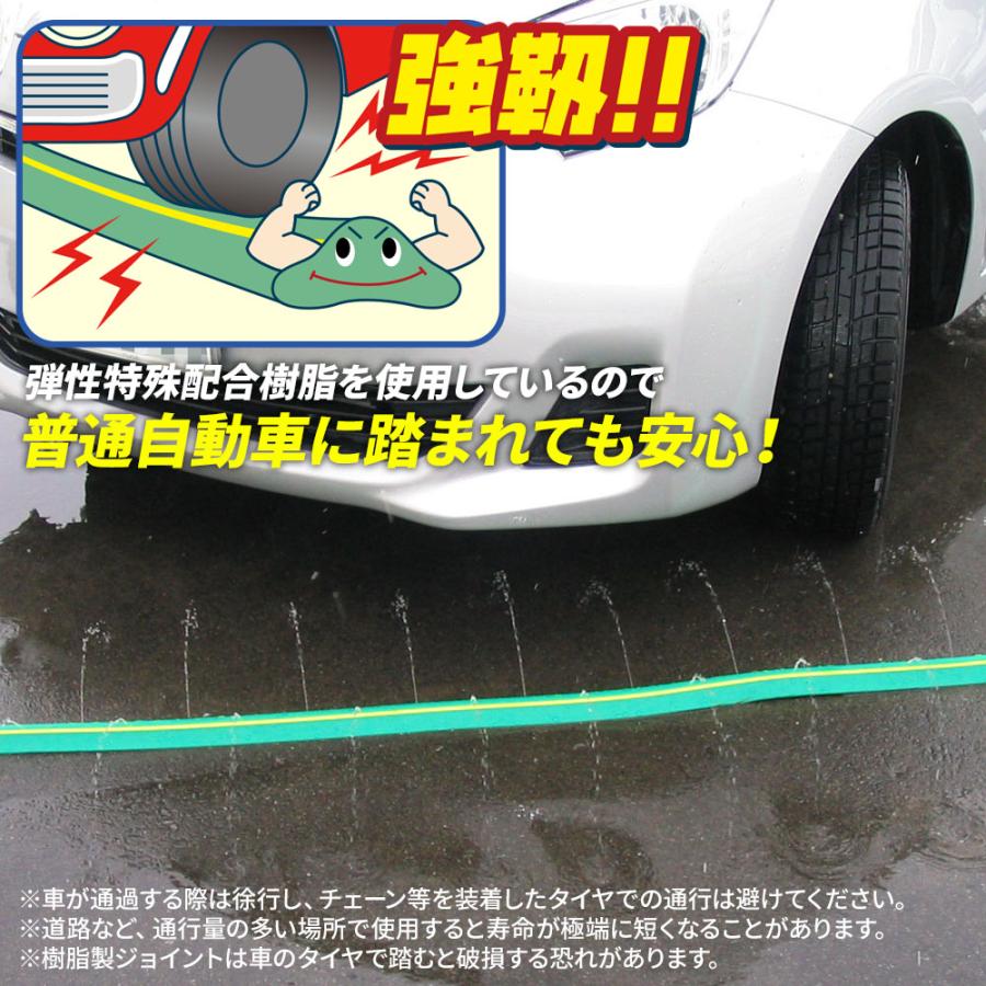 融雪ホース 大研の融雪プロテクター 3m 両面穴 グリーン KUP-03W