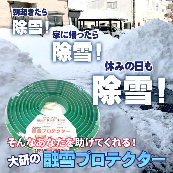 融雪ホース 大研の融雪プロテクター 10m 両面穴 グリーン 2個セット KUP-10W ｜ 家庭用 水道ホース連結 融雪 散水 消雪ホース 路面｜yh-beans｜02