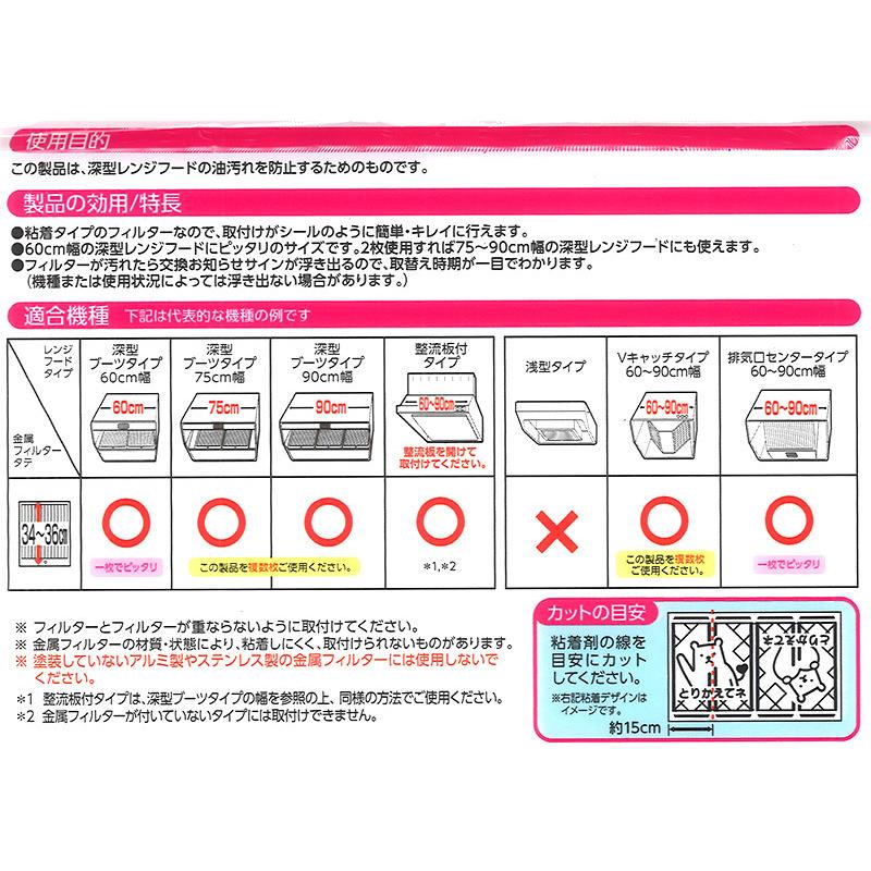 東洋アルミ レンジフードフィルター パッと貼るだけ深型用フィルター