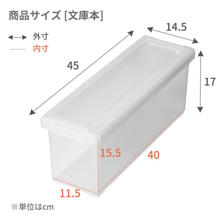 いれと庫 文庫 収納ケース 文庫本 クリア ｜ 天馬 収納 ボックス 日本