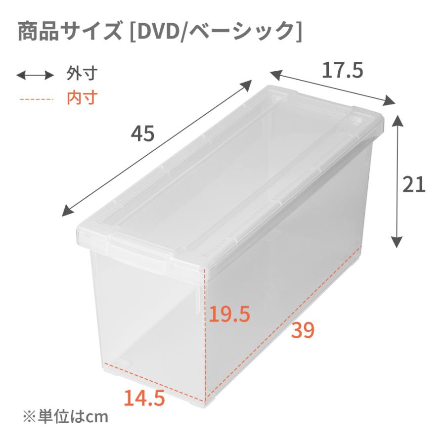 いれと庫 DVD 収納ケース クリア ｜ 天馬 収納 ボックス 日本製 Blu