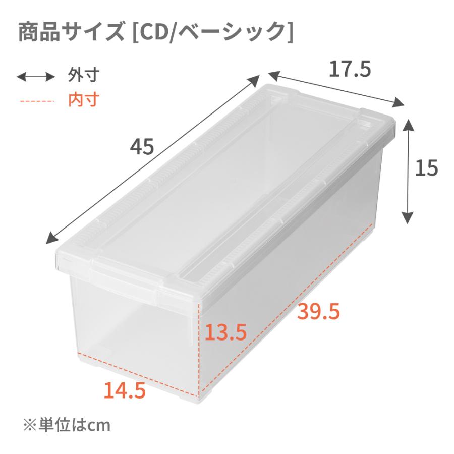 いれと庫 CD 収納ケース クリア 18個セット ｜ 天馬 収納 ボックス