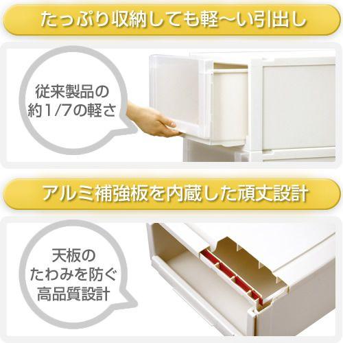 収納ケース Fits フィッツユニットケース 幅45×奥行55×高さ25cm カプチーノ 3個セット 4525 | 衣類ケース クローゼット 軽い|びーんず生活雑貨デポ|02