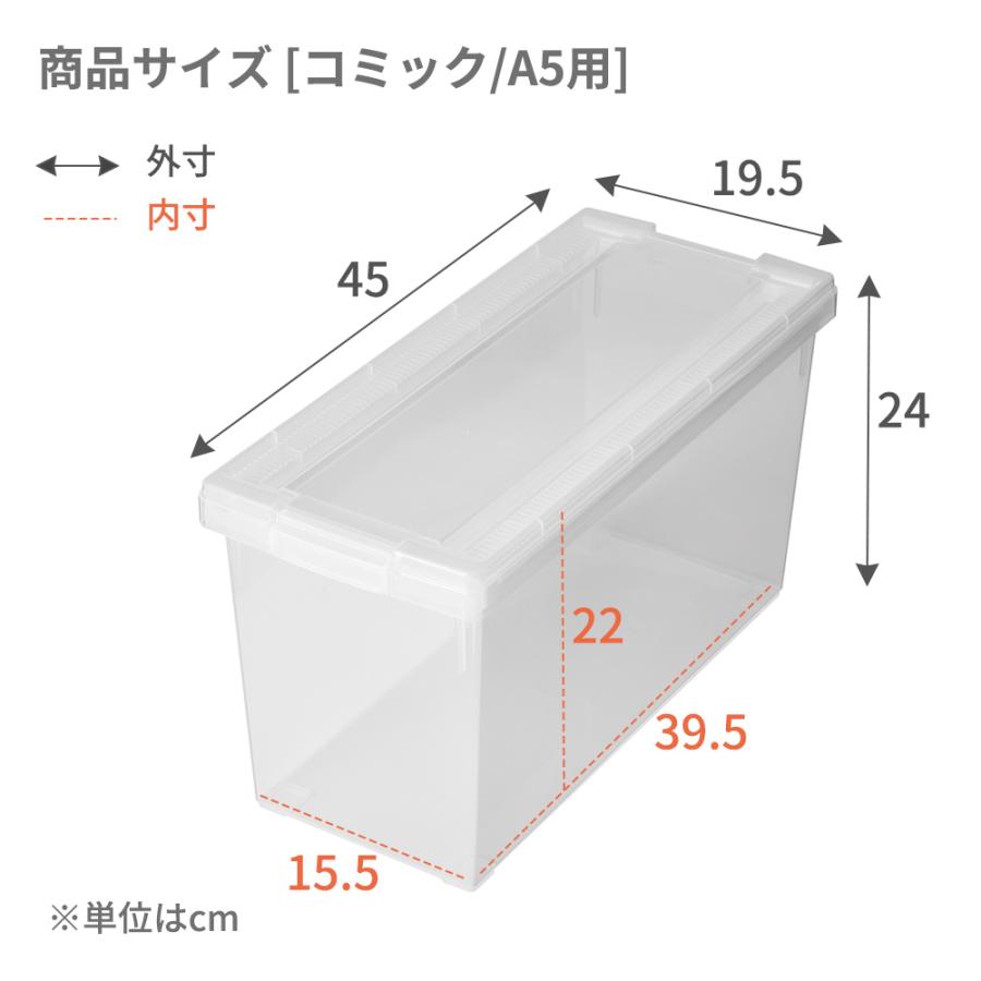 いれと庫 コミック 収納ケース A5・コミック本 クリア 2個セット