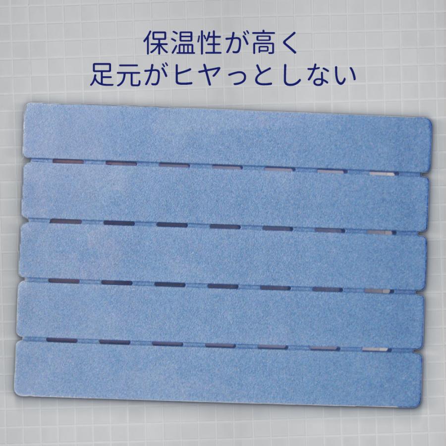 ワイズ(日用品) お風呂マット DXスノコ 85×60×厚み3.6cm ブルー GR-001