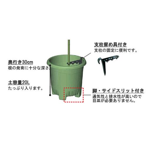 リッチェル（Richell） プランター 菜園上手丸36型 グリーン 2個セット