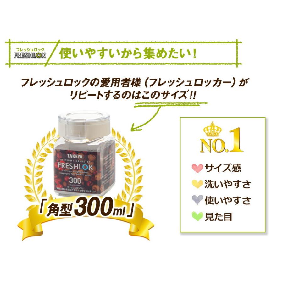 FRESHLOK フレッシュロック スプーン付セット 角型 300ml 12個 +