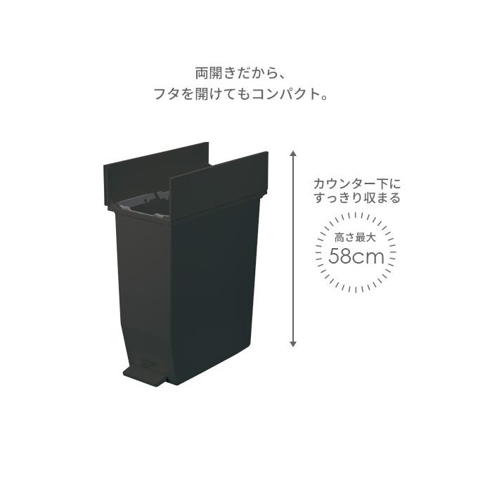 ゴミ箱 SOLOW ソロウ ペダルオープンツイン 35L 3個セット ホワイト
