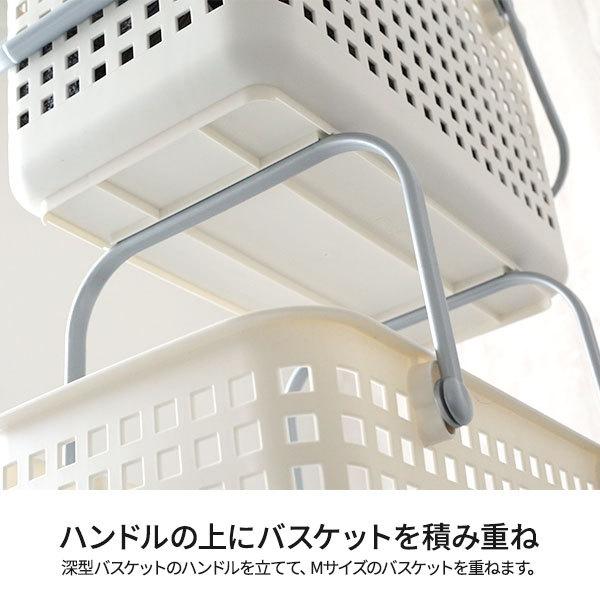 Like-it スカンジナビアスタイル ランドリーバスケット 2段+キャスター付き 3点セット スリムL+M SCB-12・SCB-11・SC-01|yh-beans|05