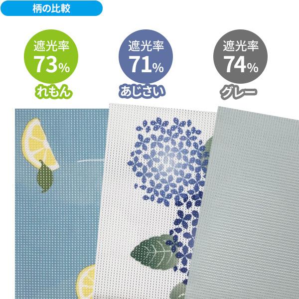 網戸用 目隠しシート 90×90cm れもん / あじさい グレー ｜ 厚さ