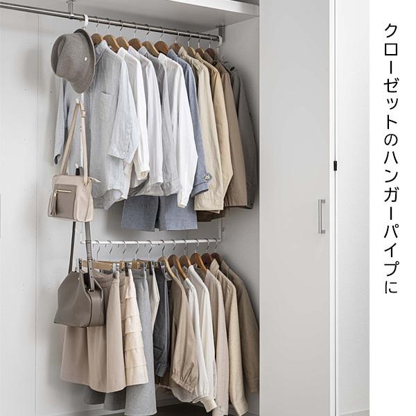 山崎実業 smart スマート 伸縮収納力アップ2段ハンガー 選べるカラー