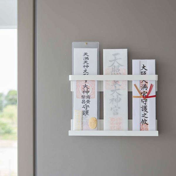 山崎実業 お札立て tower タワー マグネット 神札ホルダー ホワイト