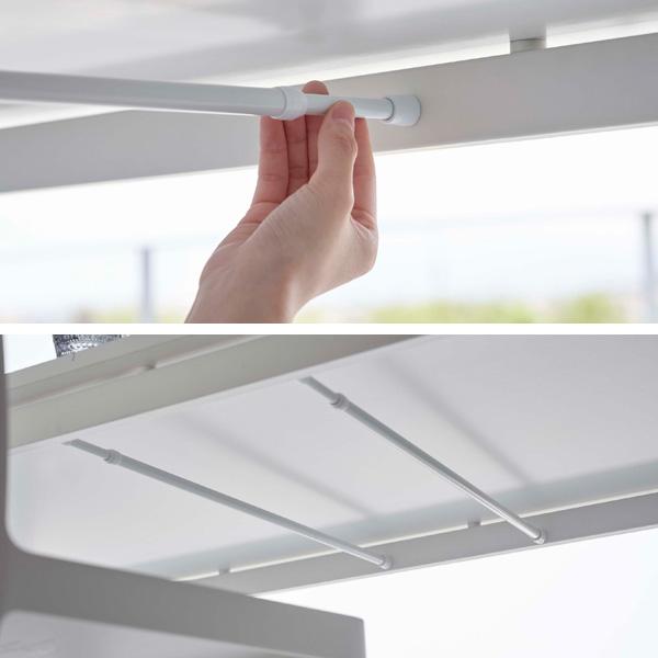 山崎実業 tower タワー テーブル下 つっぱり棒用 収納ラック 選べるカラー: ホワイト 6007 / ブラック 6008 ｜ 収納ラック | 山崎実業 | 04