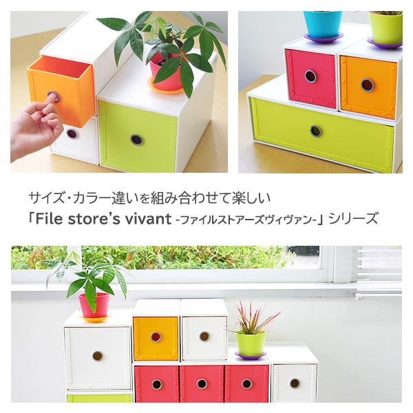 八幡化成 収納ボックス way-be ファイルストアーズ ヴィヴァン fs-701