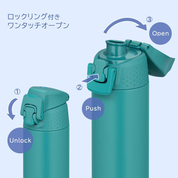 サーモス 水筒 真空断熱スポーツボトル 500ml FJR-500 ミッドナイトブルー / ターコイズ ｜ THERMOS 保冷 大人向け ヨガ｜yh-beans｜04