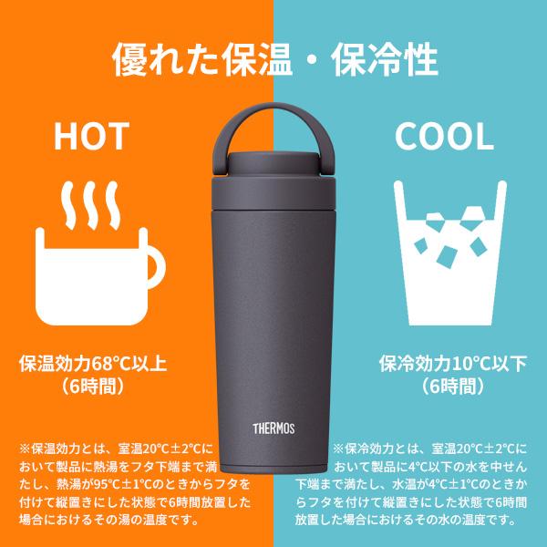 サーモス 真空断熱ケータイタンブラー（ハンドル付き） 420ml JOV-420 ピンク ベージュ グレー ｜ THERMOS 食洗機対応 水筒｜yh-beans｜08