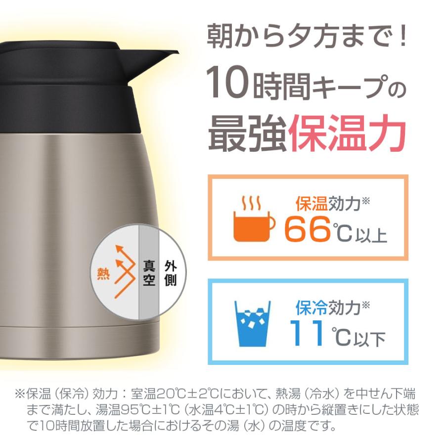 THERMOS（サーモス） 食洗機対応 ステンレスポット 1L TTG-1000