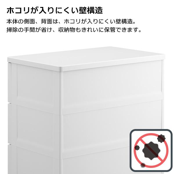 天馬 チェスト Fits フィッツプラス デコ 3段 選べるカラー: ホワイト