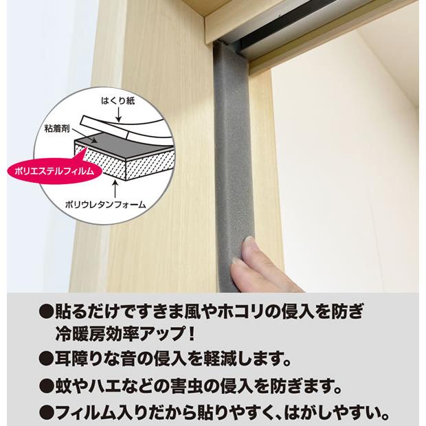 ニトムズ すきまテープ 広幅 厚さ1cm×幅3cm×長さ2M ｜ 隙間テープ