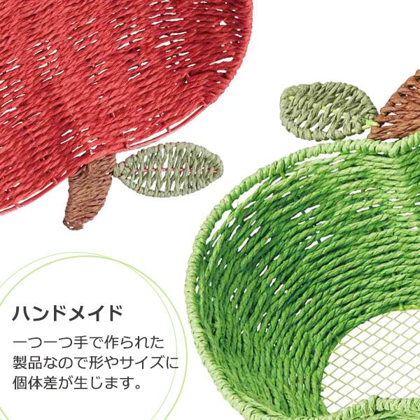 ちどり産業 小物 収納 フルーツバスケット りんご型 サイズ違い3個