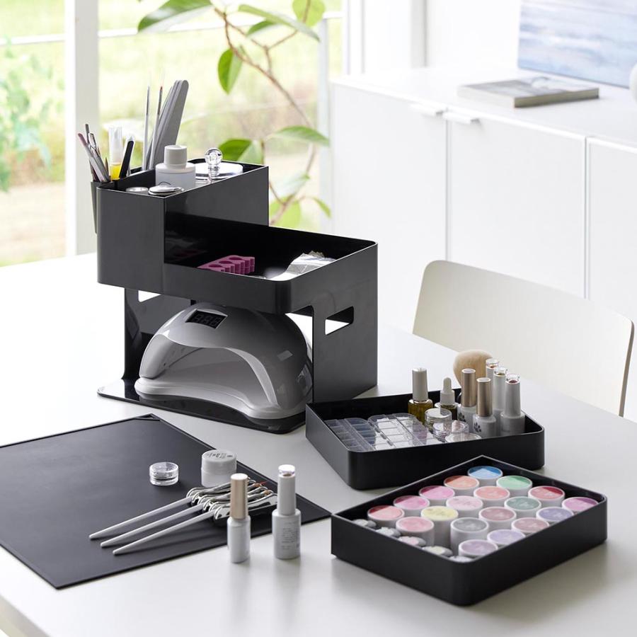 山崎実業 ネイルライト&ジェルネイル用品収納ケース タワー tower
