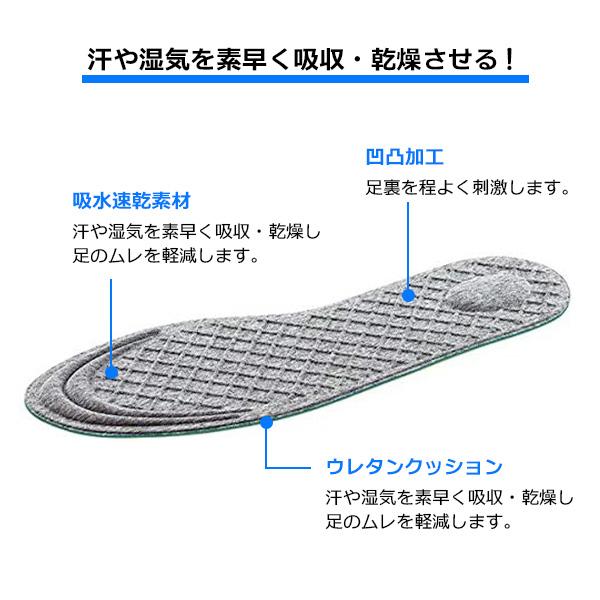 不動化学 インソール 吸水速乾インソール 男性用/女性用 ｜ 中敷き