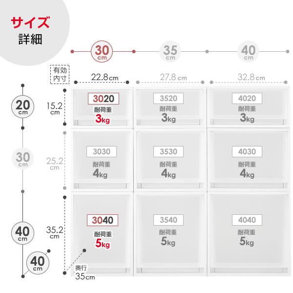天馬 収納ケース Fits フィッツケースマルチ 3点セット 3020×2個+3040