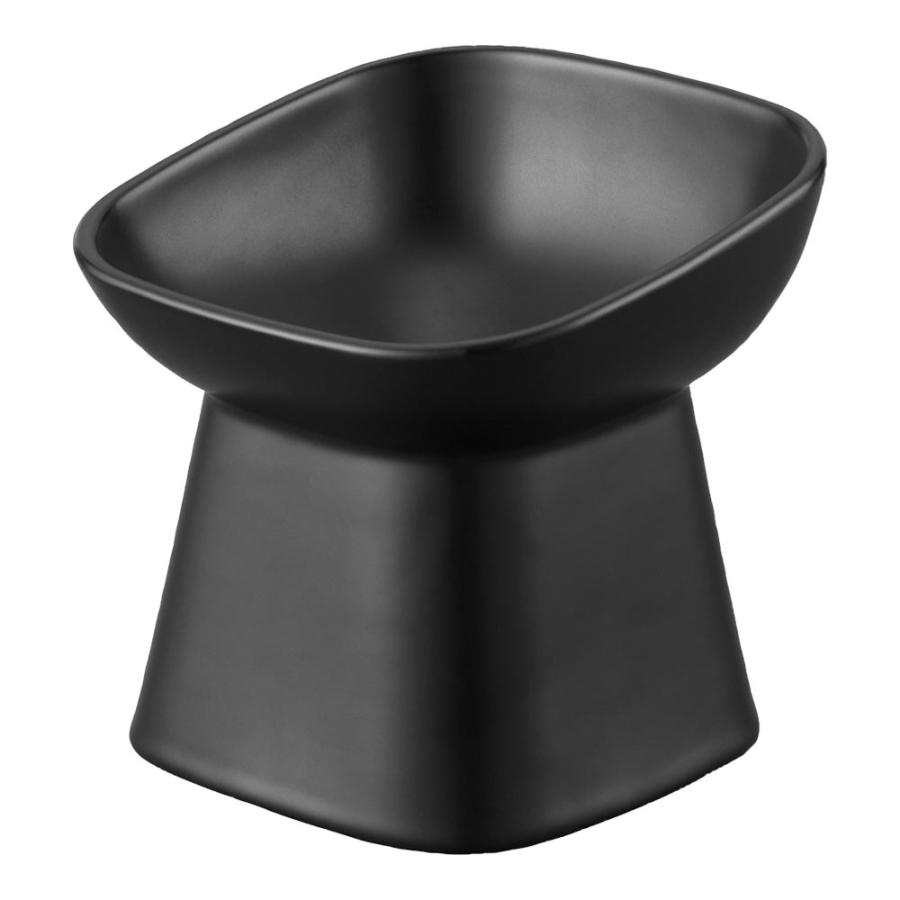 山崎実業 nooks ヌークス 食べやすい高さ 陶器ペットフードボウル 斜めトール 高さ11.5cm 約200mL ホワイト 1781 / ブラック 1782 | 山崎実業 | 12