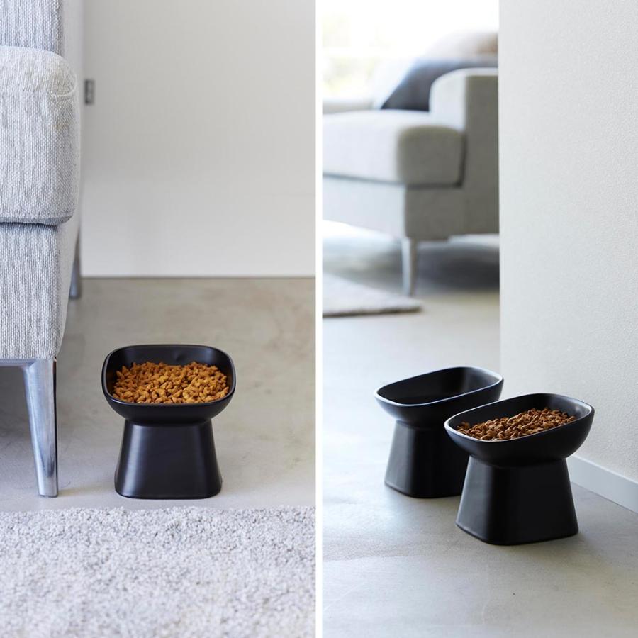 山崎実業 nooks ヌークス 食べやすい高さ 陶器ペットフードボウル 斜めトール 高さ11.5cm 約200mL ホワイト 1781 / ブラック 1782 | 山崎実業 | 07