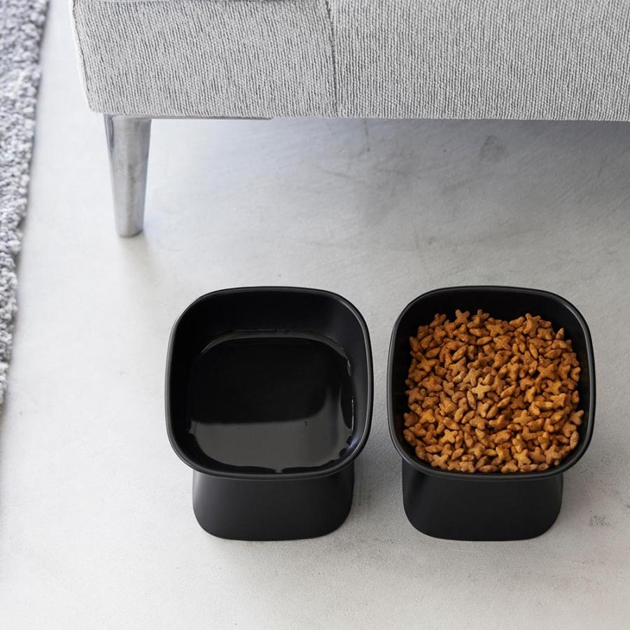 山崎実業 nooks ヌークス 食べやすい高さ 陶器ペットフードボウル 斜めトール 高さ11.5cm 約200mL ホワイト 1781 / ブラック 1782 | 山崎実業 | 08