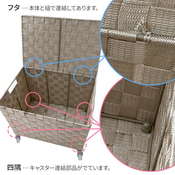 ちどり産業 フタつきPPバスケット(キャスター付き) SF-910 ちどり産業 フタつきPPバスケット(キャスター付き) SF-910