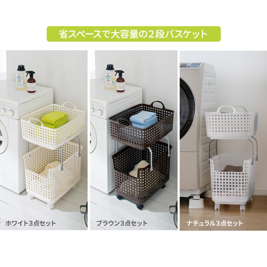 ライクイット(like-it)ランドリー収納スカンジナビアスタイル バスケット L幅31x奥47.5x高39.3cmホワイト日本製SCB-5 d2ldlup Like-it（ライクイット） スカンジナビアスタイル ランドリー