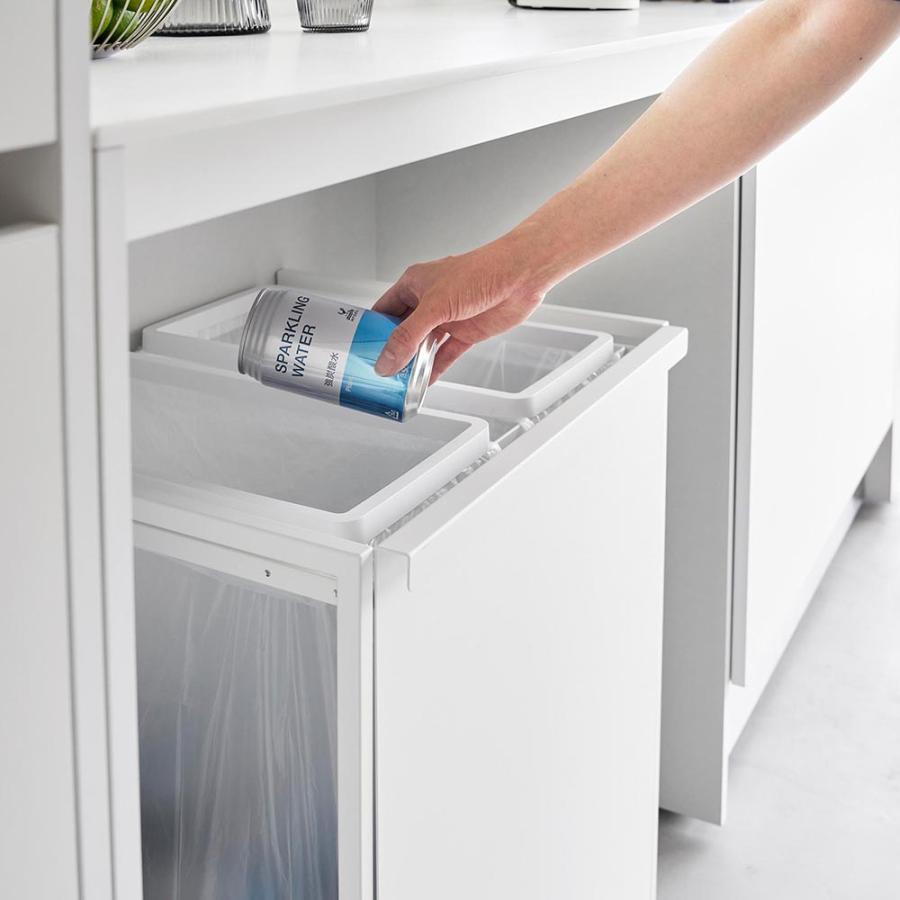 tower 目隠し分別ダストワゴン タワー 45L 2分別 山崎実業 ホワイト