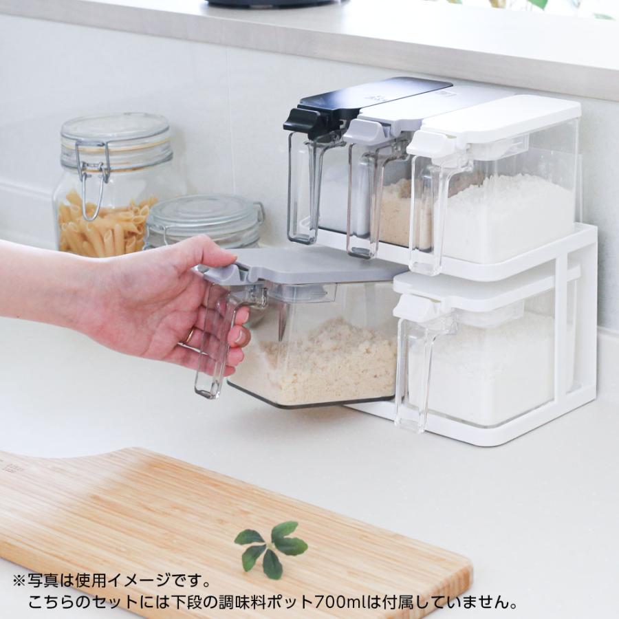 アスベル（ASVEL） 密閉調味料ポット 調味料 浮かせて収納4点セット