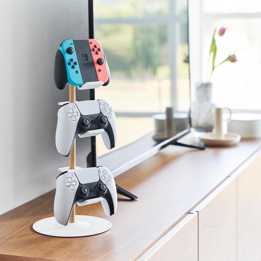 山崎実業 置台が動くゲームコントローラー収納ラック タワー tower
