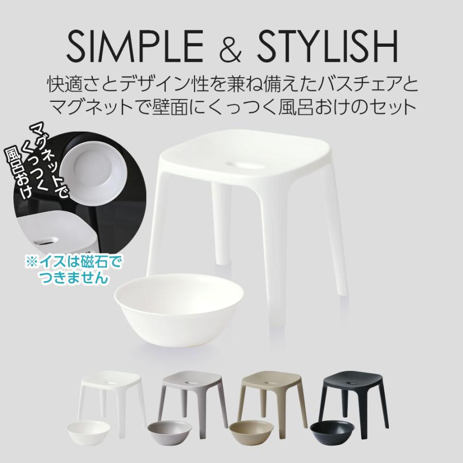 アスベル（ASVEL） 風呂いす バス用品2点セット バスチェア+マグネット