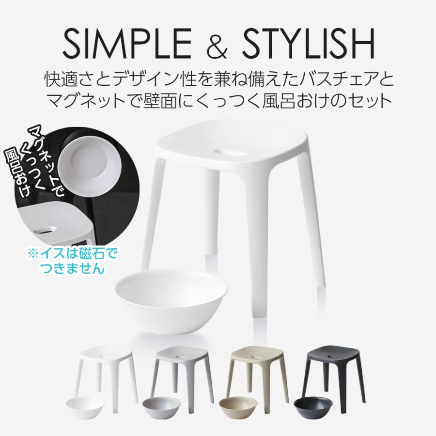 アスベル（ASVEL） 風呂いす バス用品2点セット バスチェア+マグネット