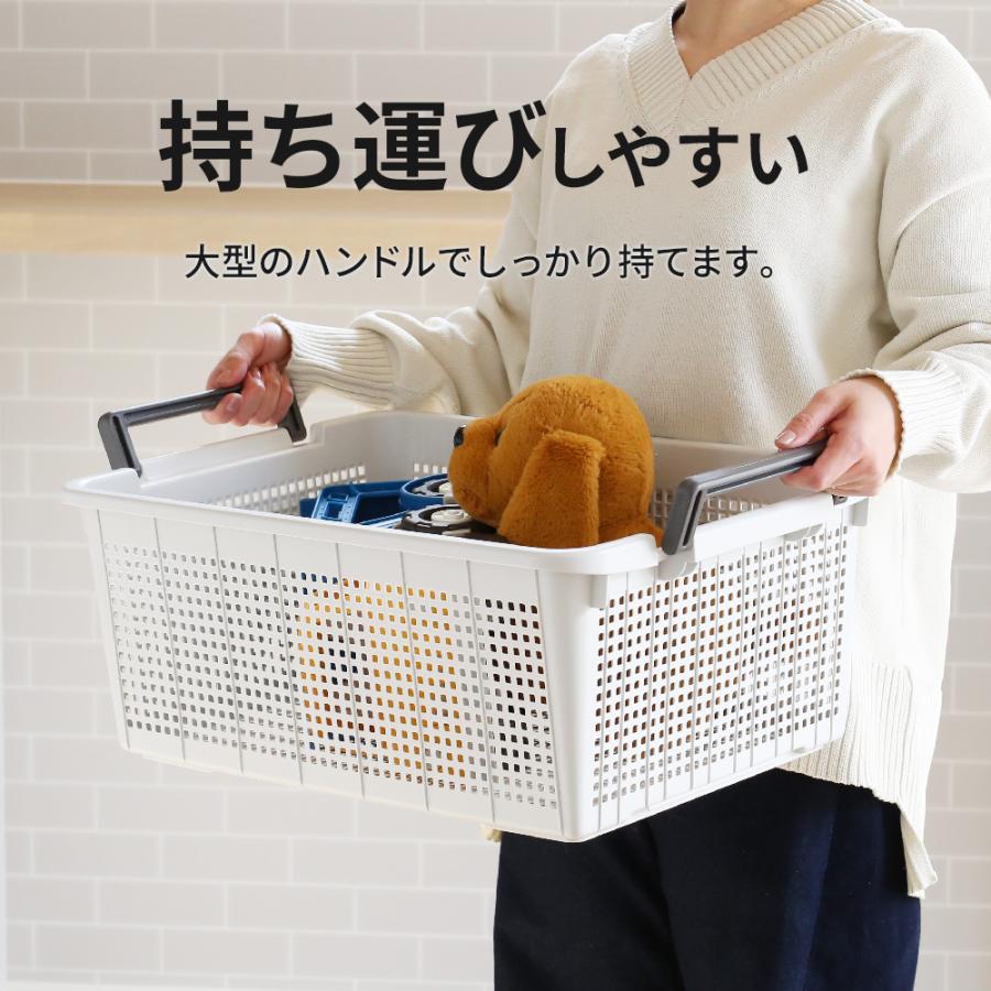不動技研（FUDOGIKEN） 積み重ね 収納バスケット A3 深型 2個セット