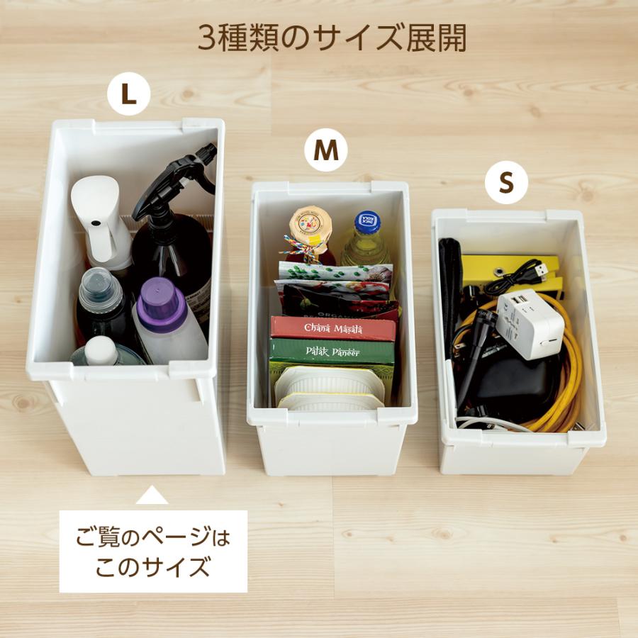 天馬 収納ボックス いれと庫 interior L グレー / ベージュ ｜ 奥行