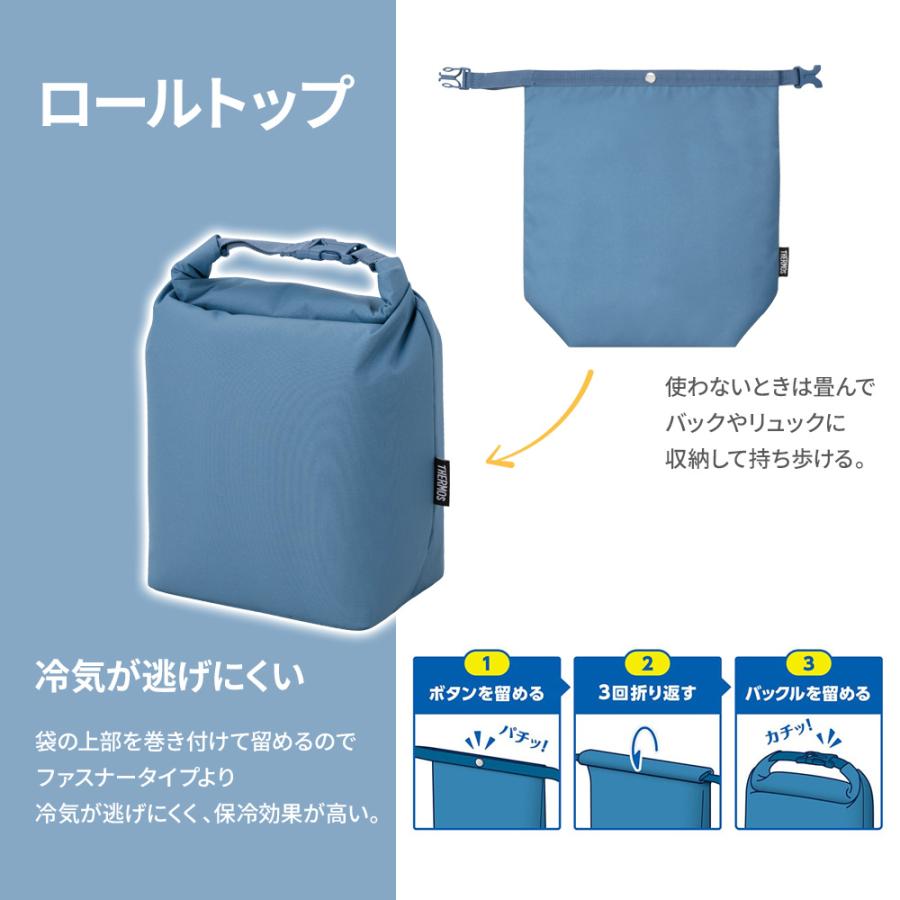 THERMOS（サーモス） 保冷ロールトップバッグ 5L RFK-005 ブラック