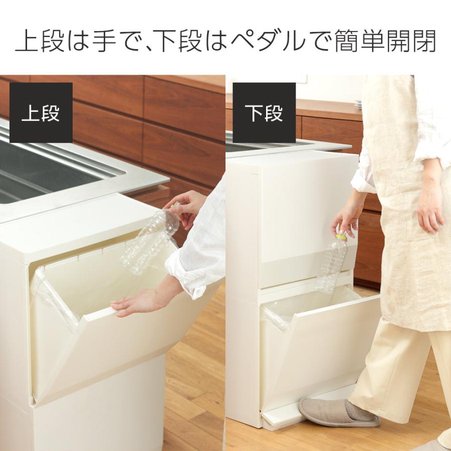 RISU（リス） ゴミ箱 SOLOW ソロウ 通路で使えるペダル分別ストッカー2