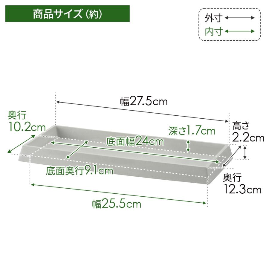 リッチェル（Richell） 鉢皿 ボタニー レクタングルプレート 27型