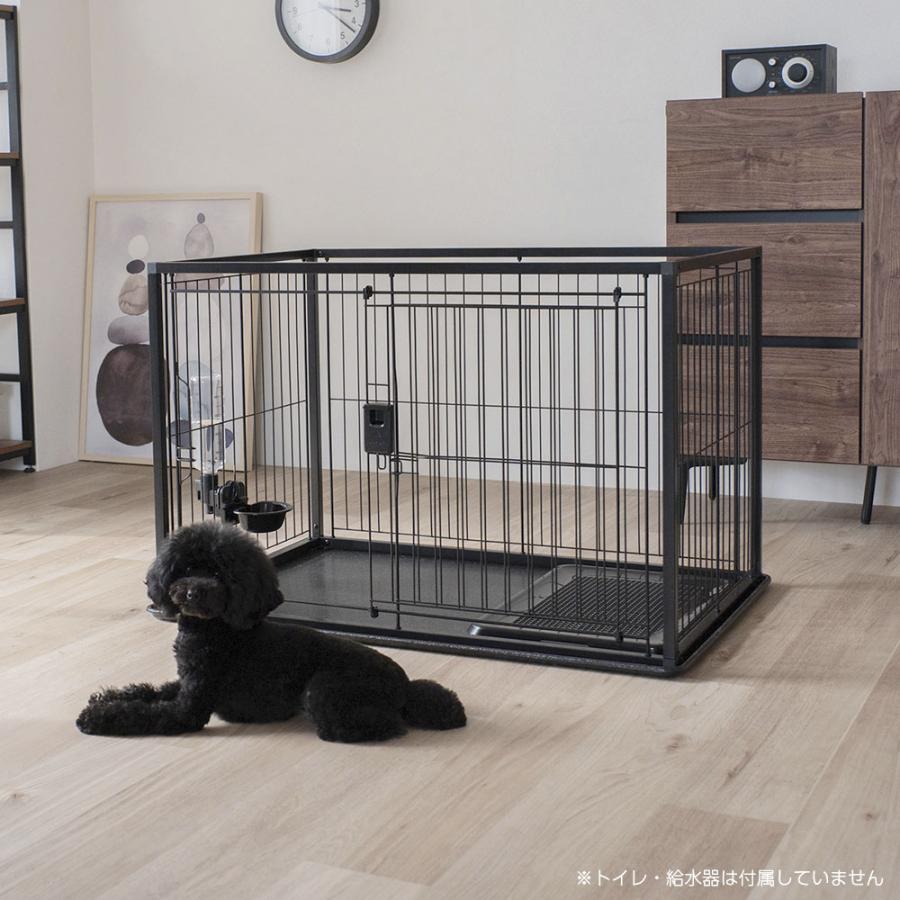 【未使用・未開封】インテリアペットサークル 90-60 ブラック インテリアペットサークル 90-60屋根面 ブラック メーカー直送 ▽返品