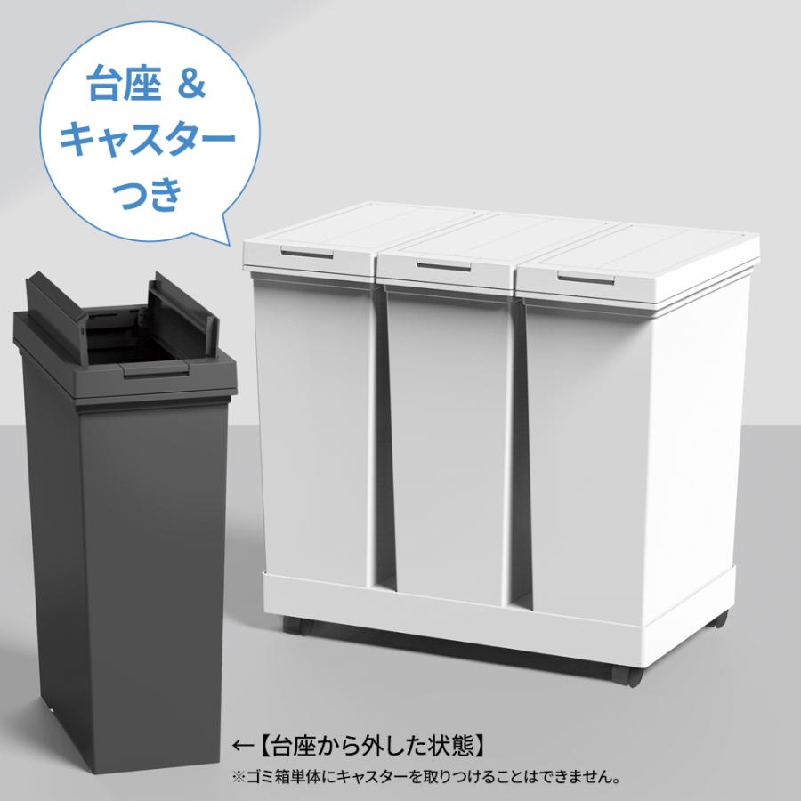 アスベル（ASVEL） ゴミ箱 棚下で使える プッシュダストボックス 3分別
