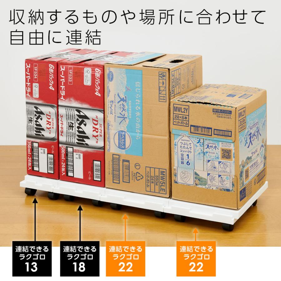 サンコープラスチック 台車 平台車 連結できるラクゴロ 22
